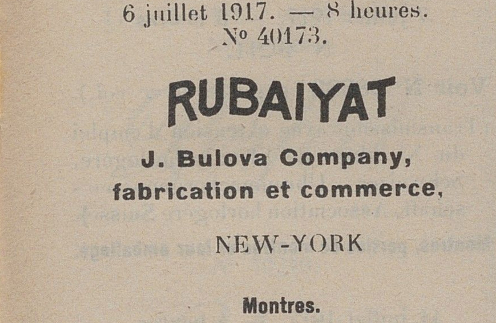 Bulova New-York