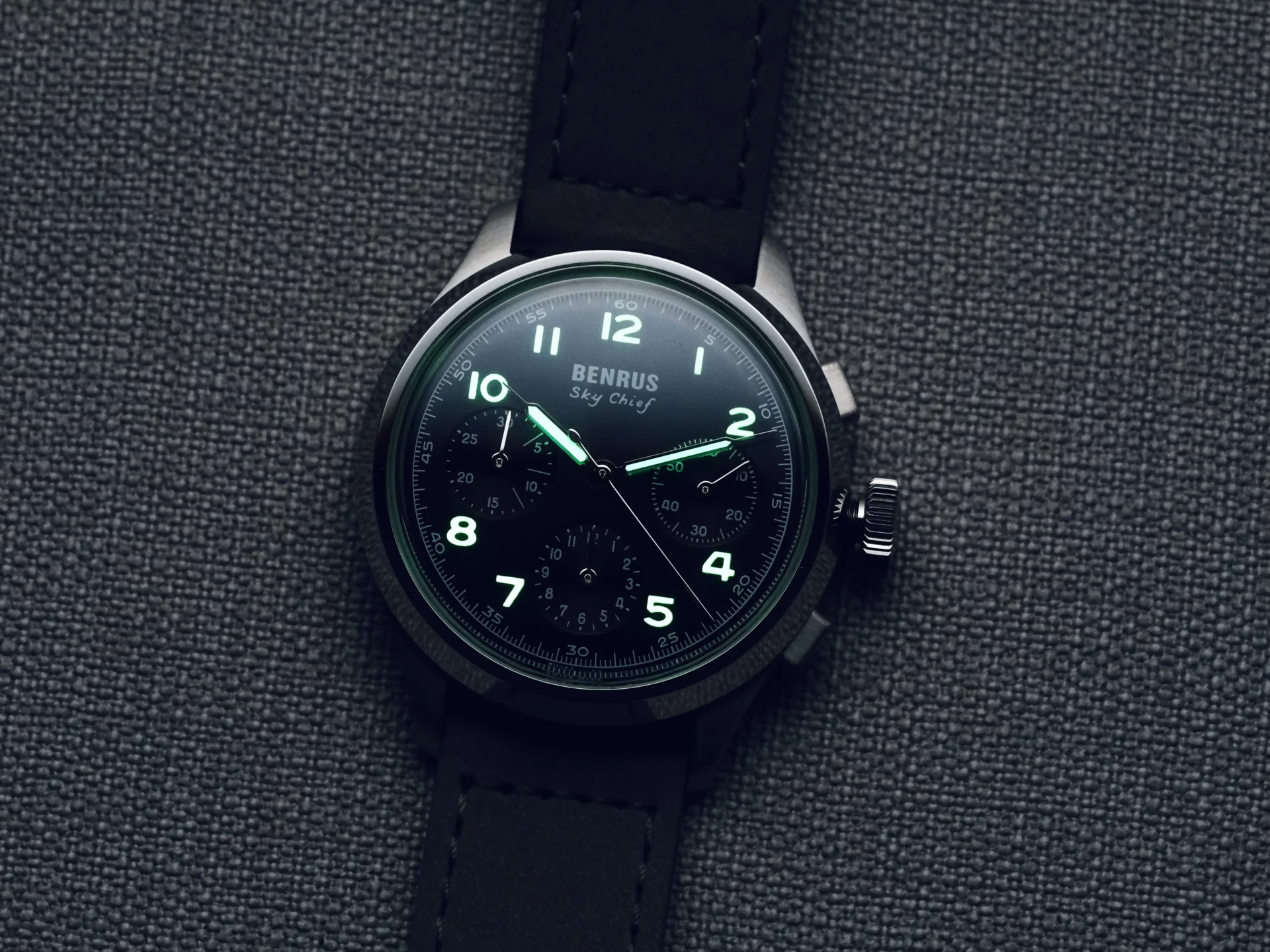 Benrus Sky Chief Stratus Grey luminescence 