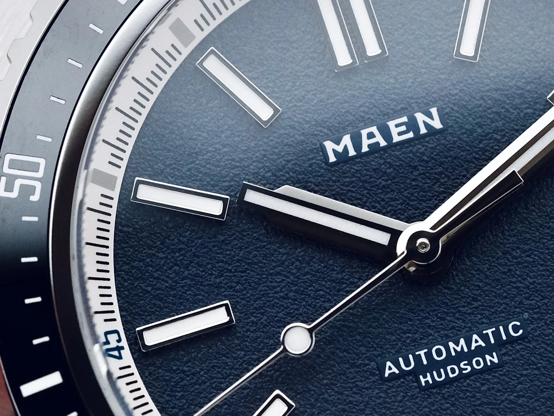 Maen Hudson 38 MK5 détails du cadran
