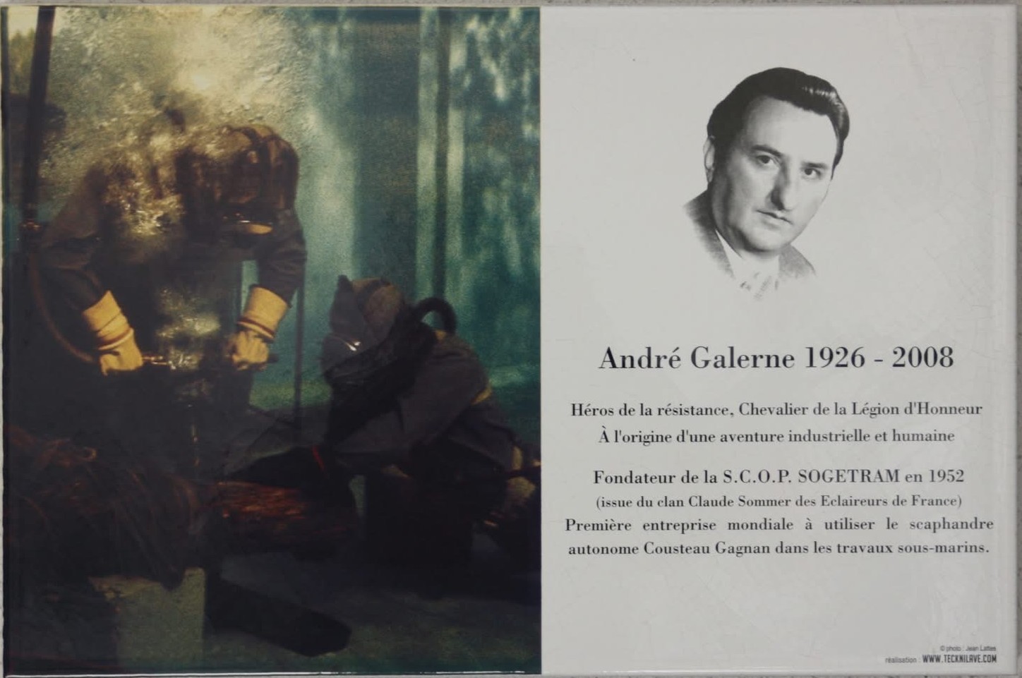 Plaque commémorative à l'accueil de l'INPP