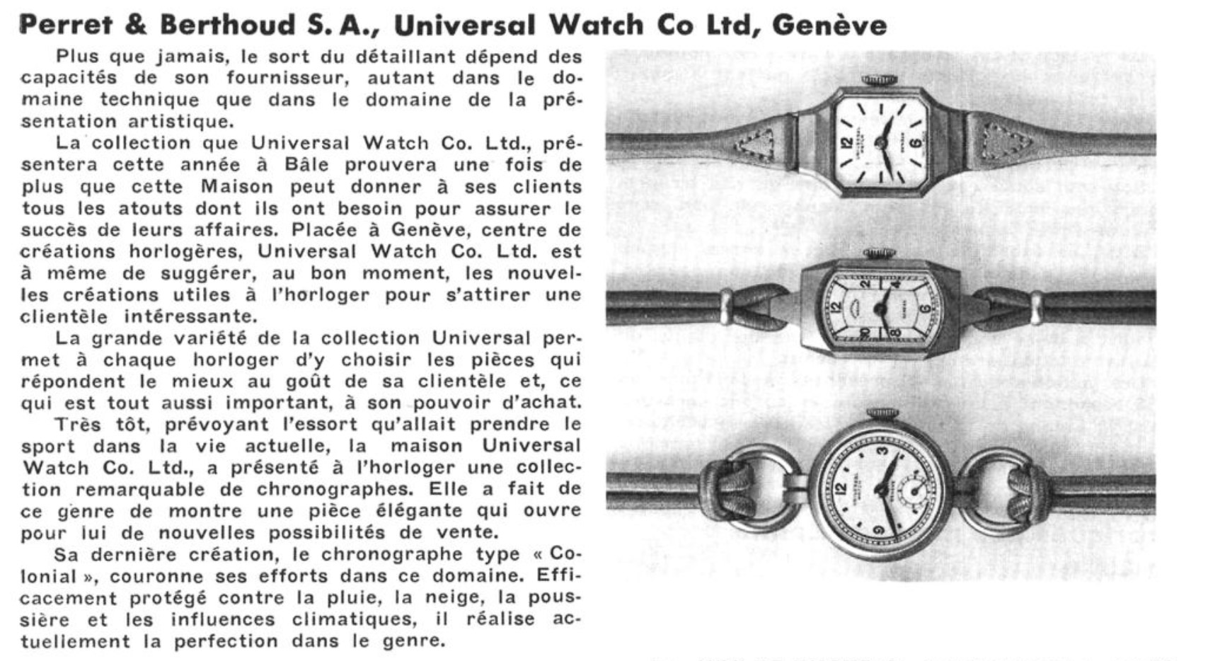 Universal Genève - Montres de dame